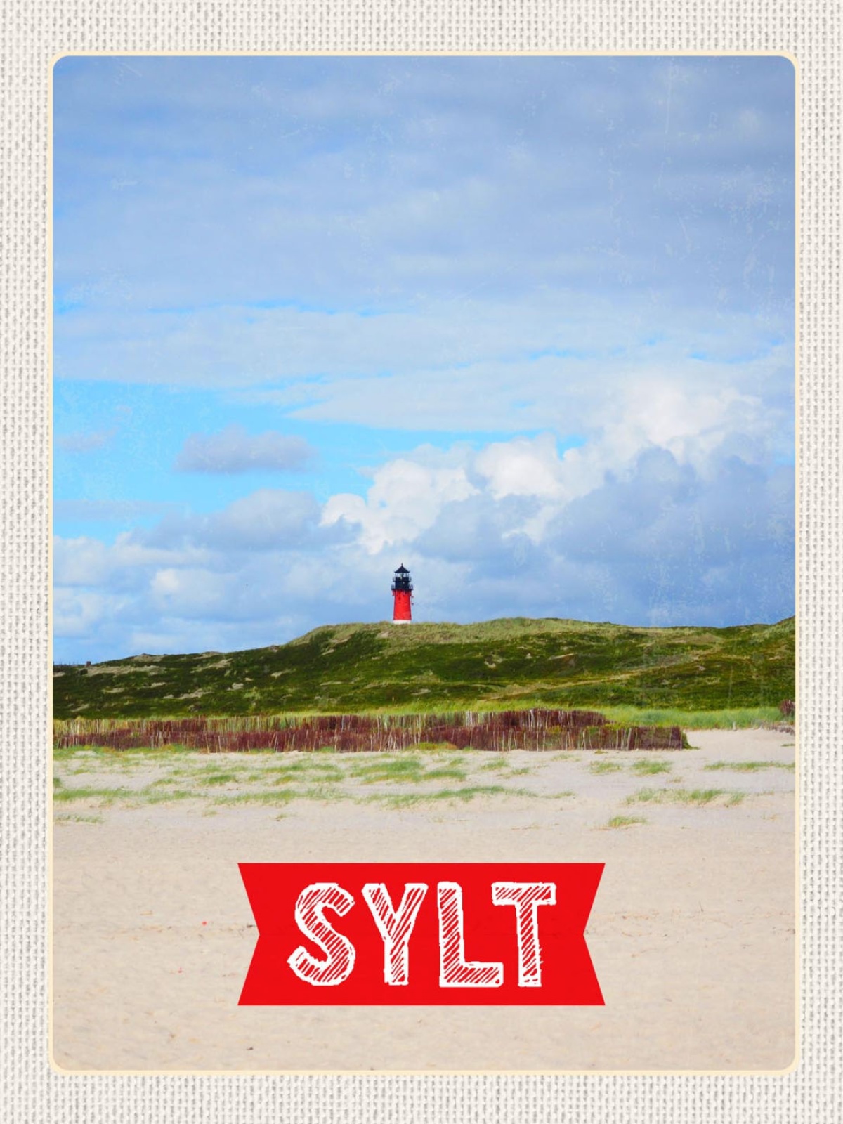 Schild Sylt Insel Leuchtturm Küste Ostfriesland D 12x18 20x30 30x40 Blech/Holz