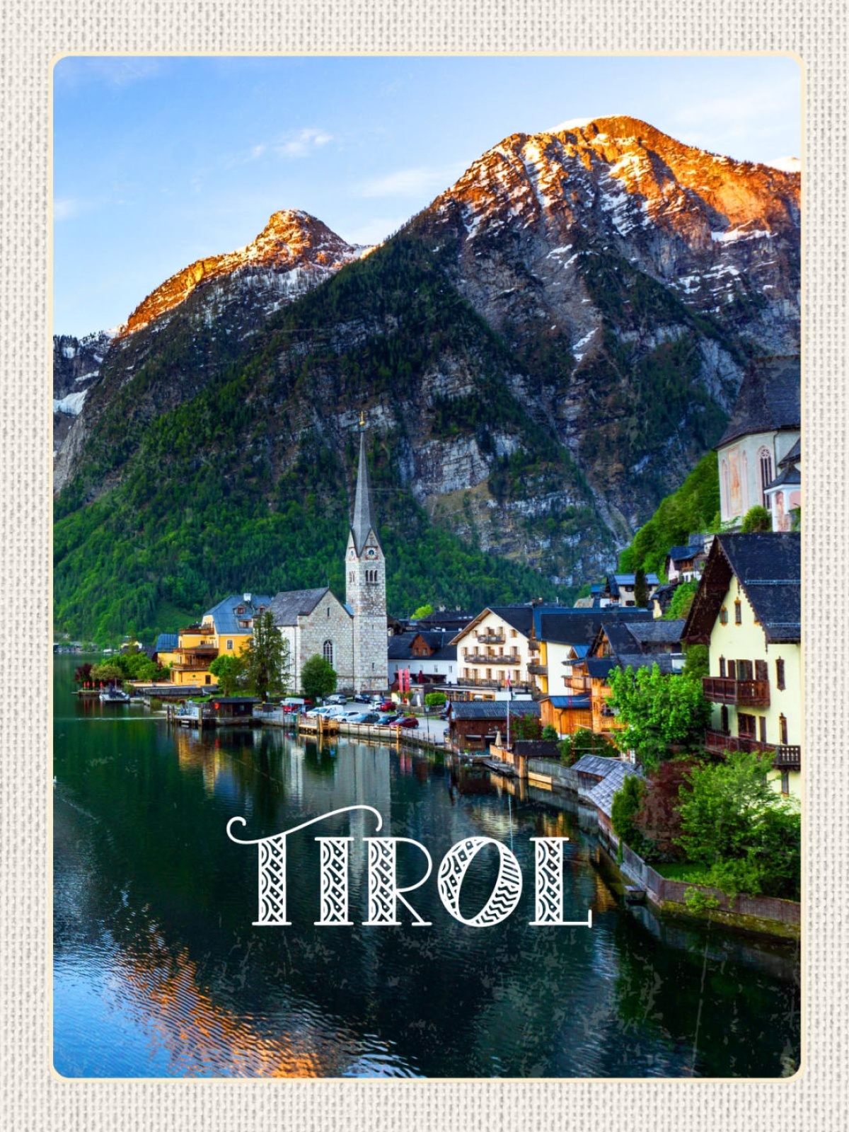 Schild "Tirol" Hallstatt Oberösterreich Österreich 12x18 20x30 30x40 Blech/Holz
