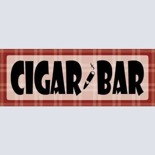 Schild cigar bar zigarre lounge tabak trafik rauchen 27 x 10 blech od. holz