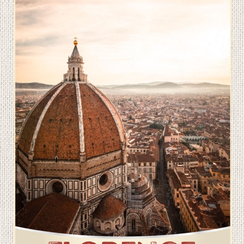 Schild Florence Italy Florenz Italien Dom Stadt 12x18 20x30 30x40 Blech/Holz