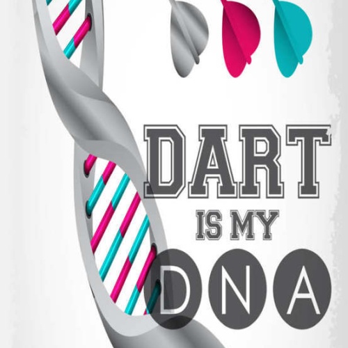 Schild Dart Is My DNA Darts Darten Pfeil Spiel Scheibe 27x10 Blech od.Holz