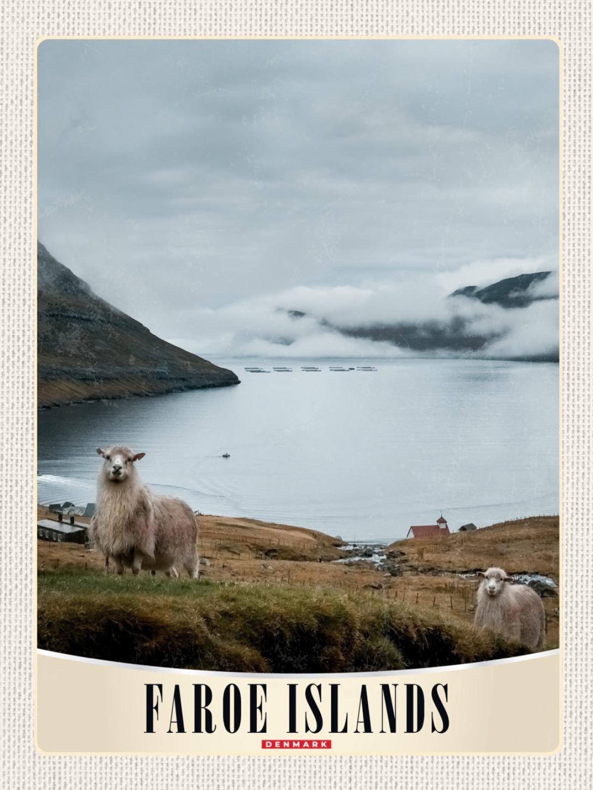 Schild Faroe Islands Denmark Färöer Inseln DK 12x18 20x30 30x40 Blech/Holz