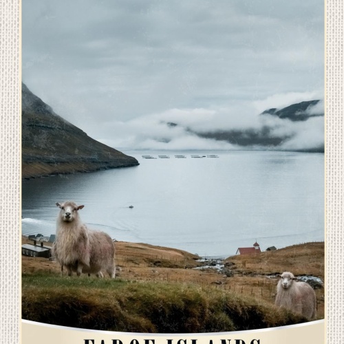 Schild Faroe Islands Denmark Färöer Inseln DK 12x18 20x30 30x40 Blech/Holz