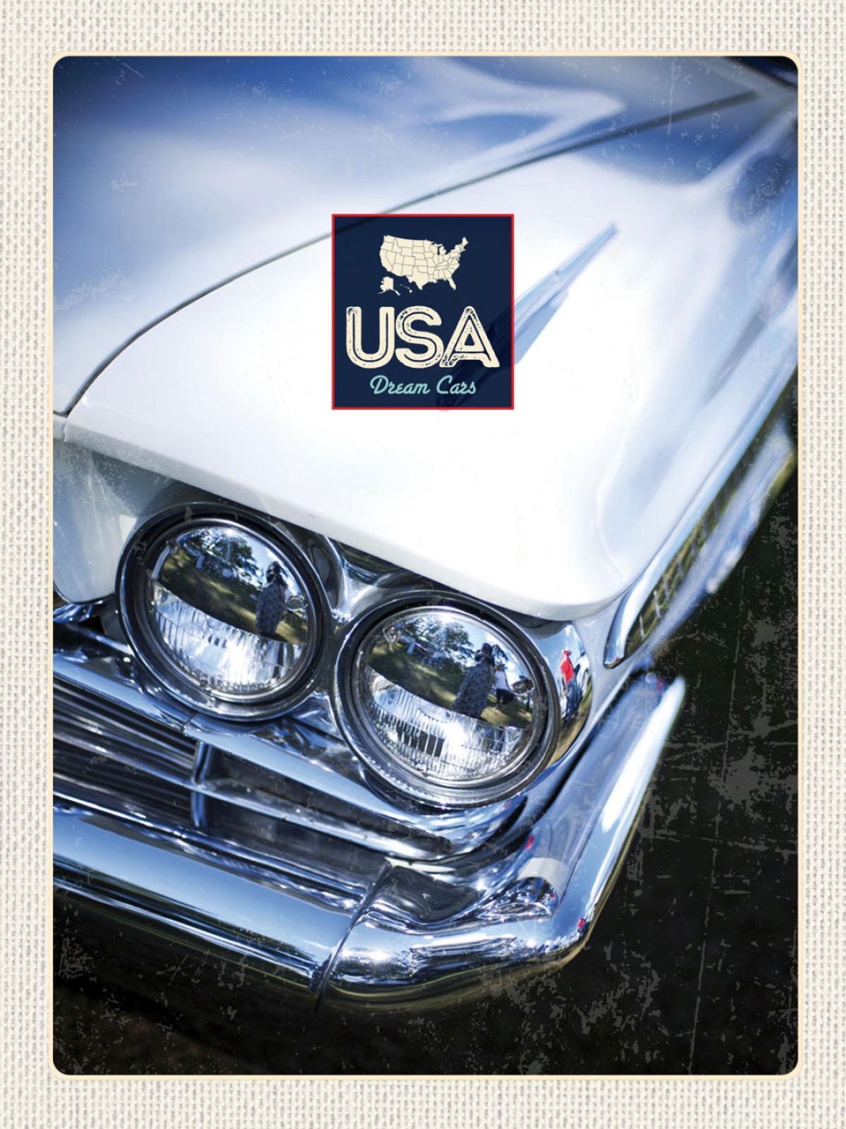 Schild USA Dream Cars Auto Cadillac Oldtimer Silber 12x18 20x30 30x40 Blech/Holz