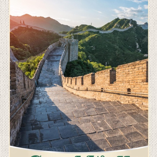 Schild Great Wall China Chinesische Mauer 12x18 20x30 30x40 Blech/Holz