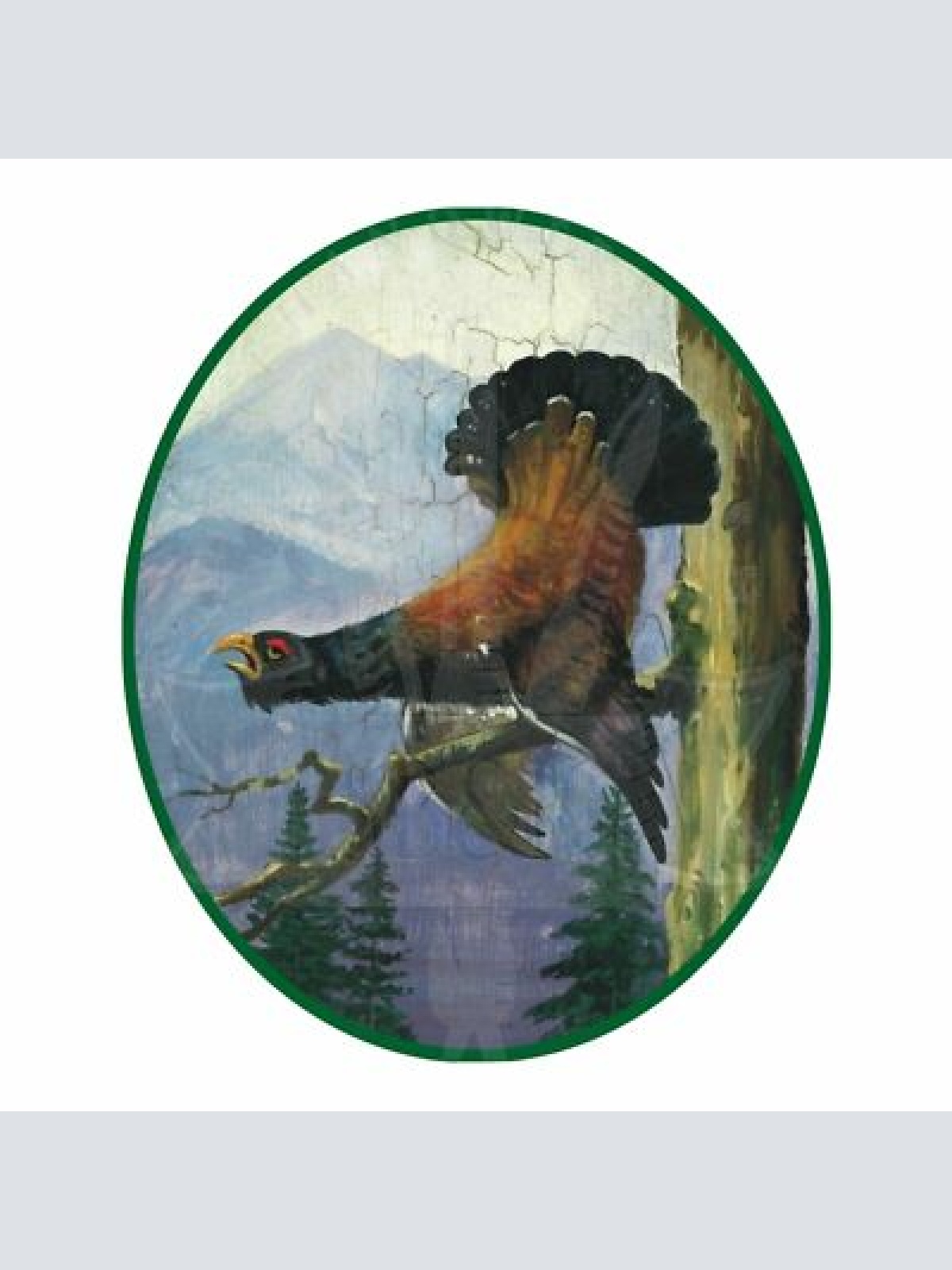 KuK Nostalgie Holzschild Schild Auerhahn Jagd Geschenk