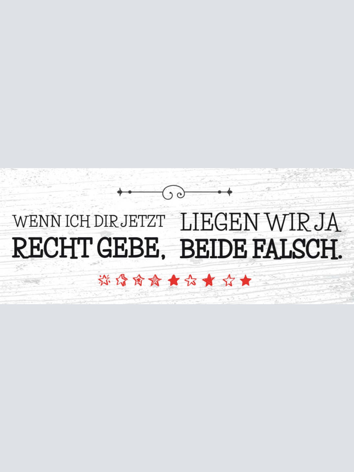 Schild Wenn Ich Dir Jetzt Recht Gebe Liegen Wir Ja Beide Falsch Sich Irren 27x10