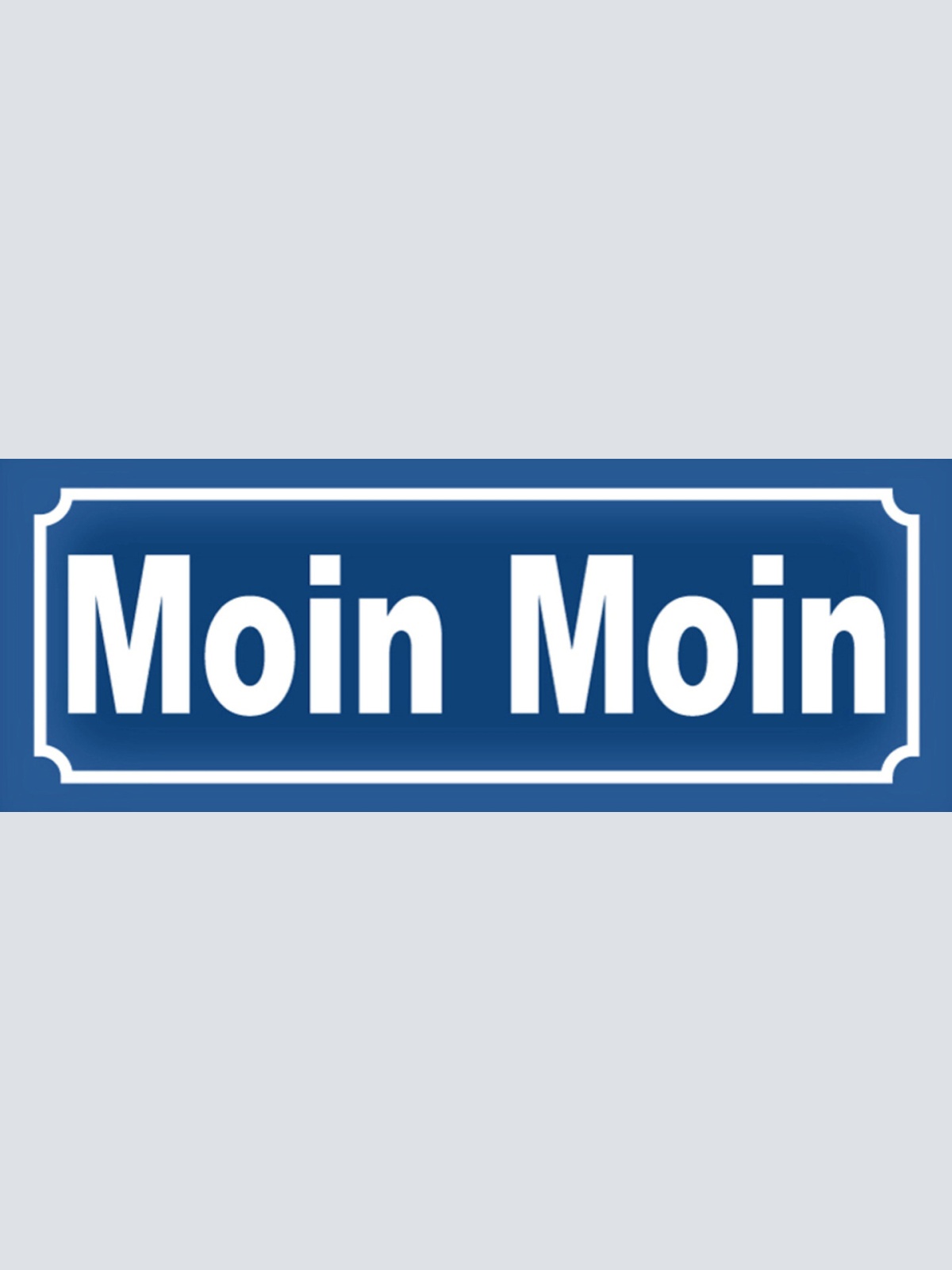 Schild Moin Moin Guten Morgen Tag Straße Ort Platz Stadt 27 x 10 Blech od. Holz