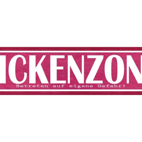 Schild Zicken Zone Betreten Eigene Gefahr Frauen Vorsicht 46 x 10 Blech od. Holz