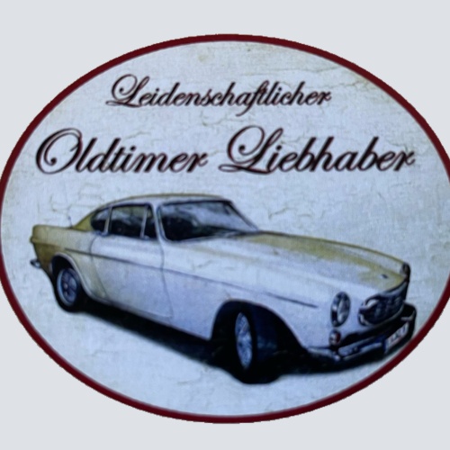 Nostalgie Holzschild Leidenschaftlicher Oldtimer Liebhaber Volvo Schild