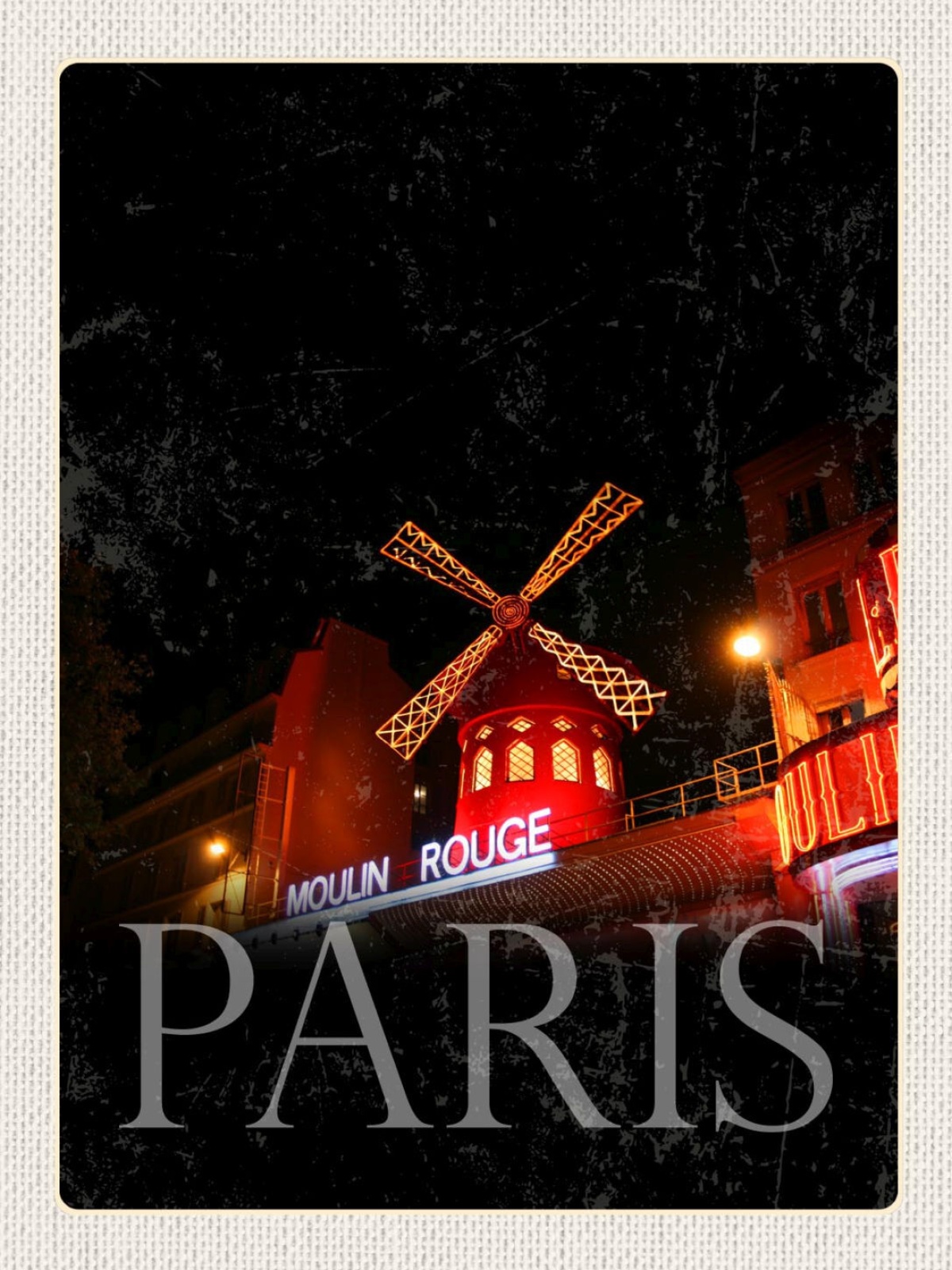 Schild Moulin Rouge Paris Frankreich Varieté 12x18 20x30 30x40 Blech od. Holz