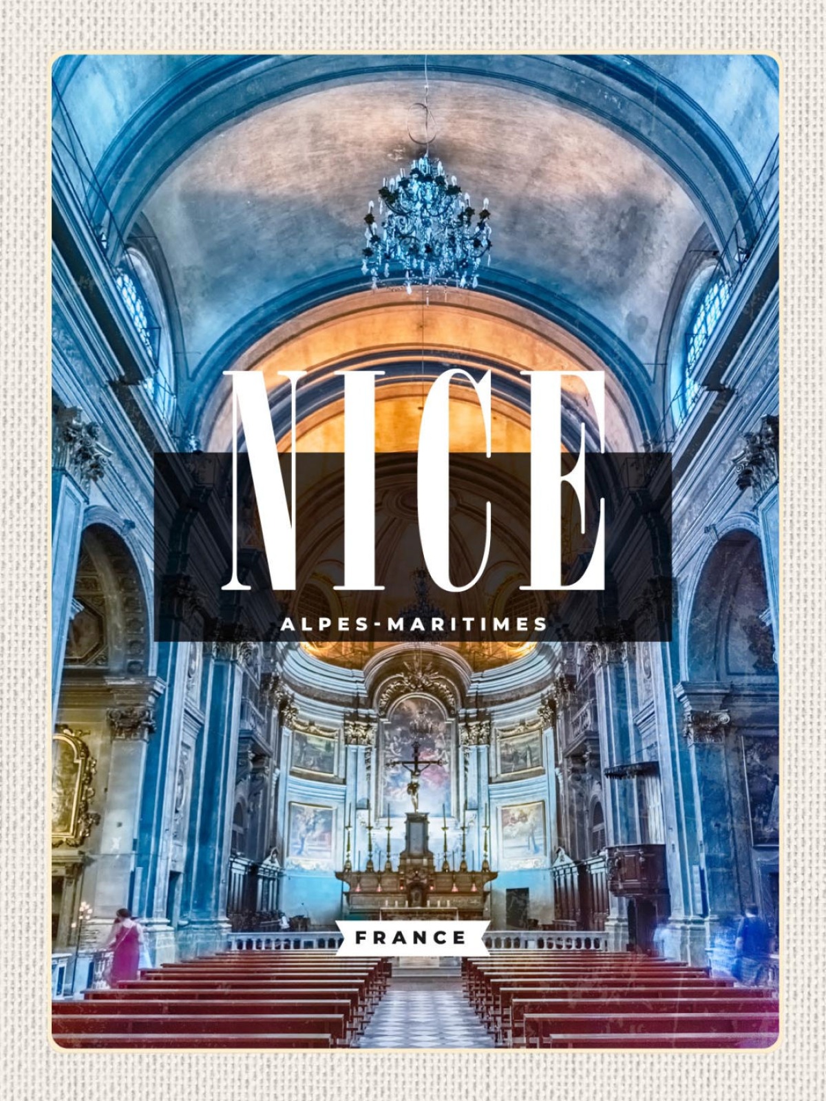 Schild Nice Alpes-Maritimes France Nizza Frankreich 12x18 20x30 30x40 Blech/Holz