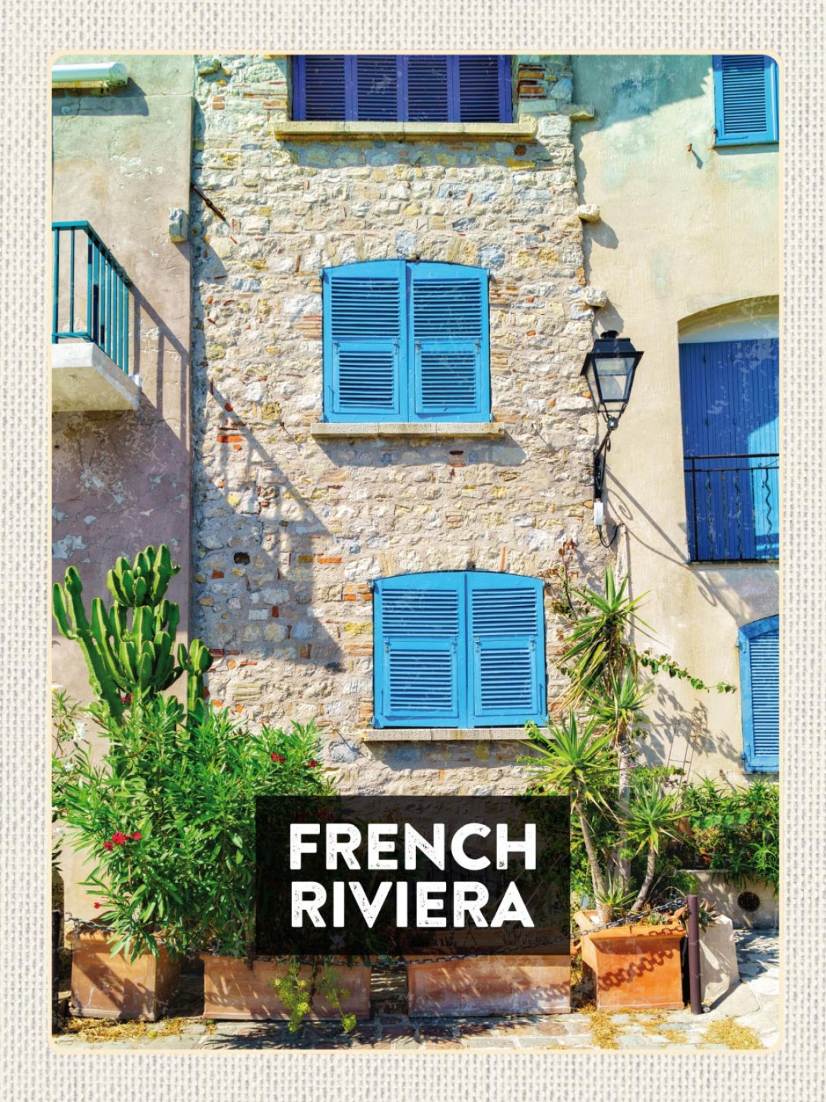 Schild French Rivera Côte d’Azur Frankreich Haus 12x18 20x30 30x40 Blech/Holz