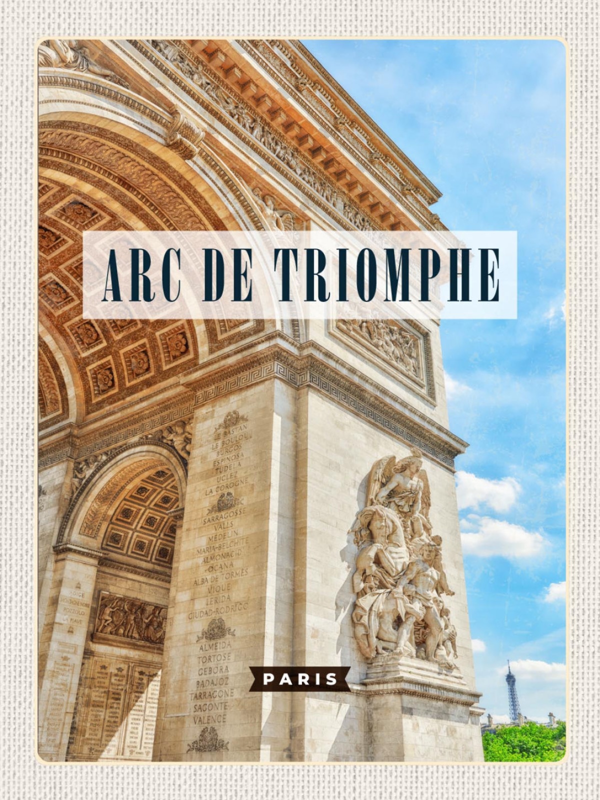 Schild Arc De Triomphe France Triumphbogen FRA 12x18 20x30 30x40 Blech/Holz