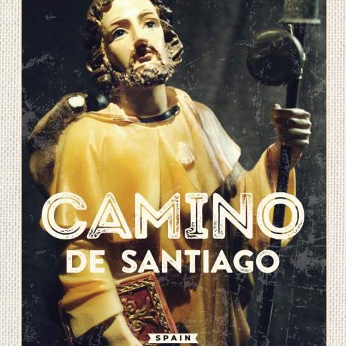 Schild Camino De Santiago Spain Spanien Jakobsweg 12x18 20x30 30x40 Blech/Holz