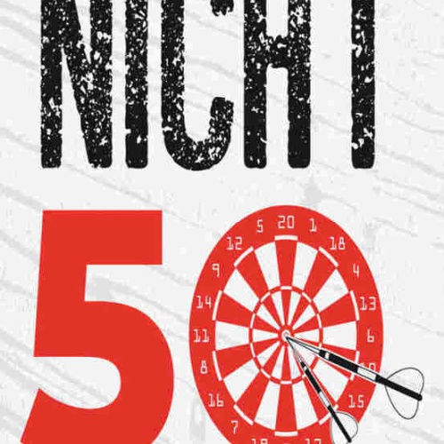 Schild Ich Bin Nicht 50 Double Bullseye Dart Pfeil Scheibe 27x10 Blech od.Holz
