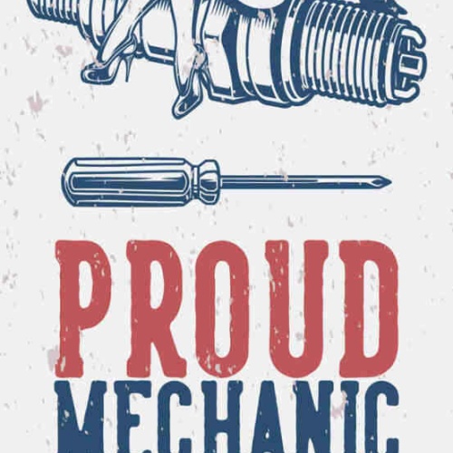 Schild Proud Mechanic Wife Stolze Mechanikerin Ehe Frau Auto 27x10 Blech od.Holz