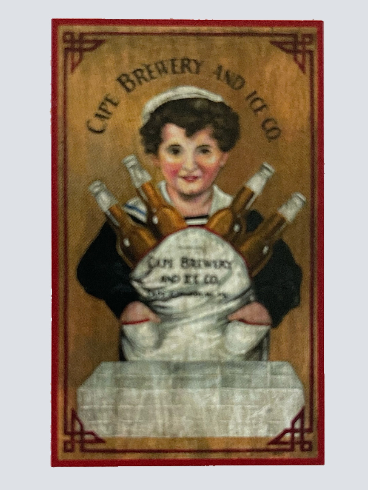 Nostalgie Holzschild Cape Brewery & Ice Co Brauerei Cape Town Alkohol Schild