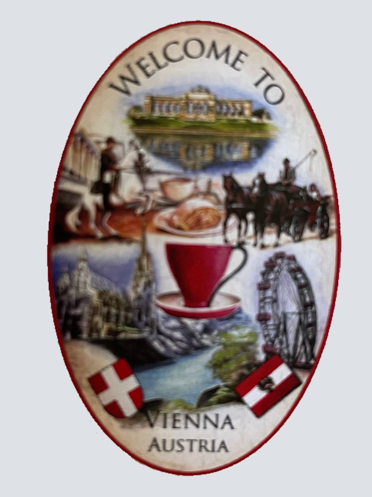 Nostalgie Holzschild Welcome To Vienna Austria Willkommen Wien Österreich Schild