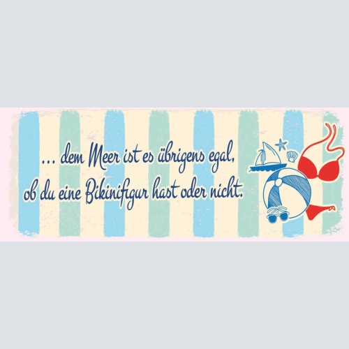 Schild Dem Meer Ist Es Übrigens Egal Ob Du Eine Bikini Figur Hast Oder Nicht