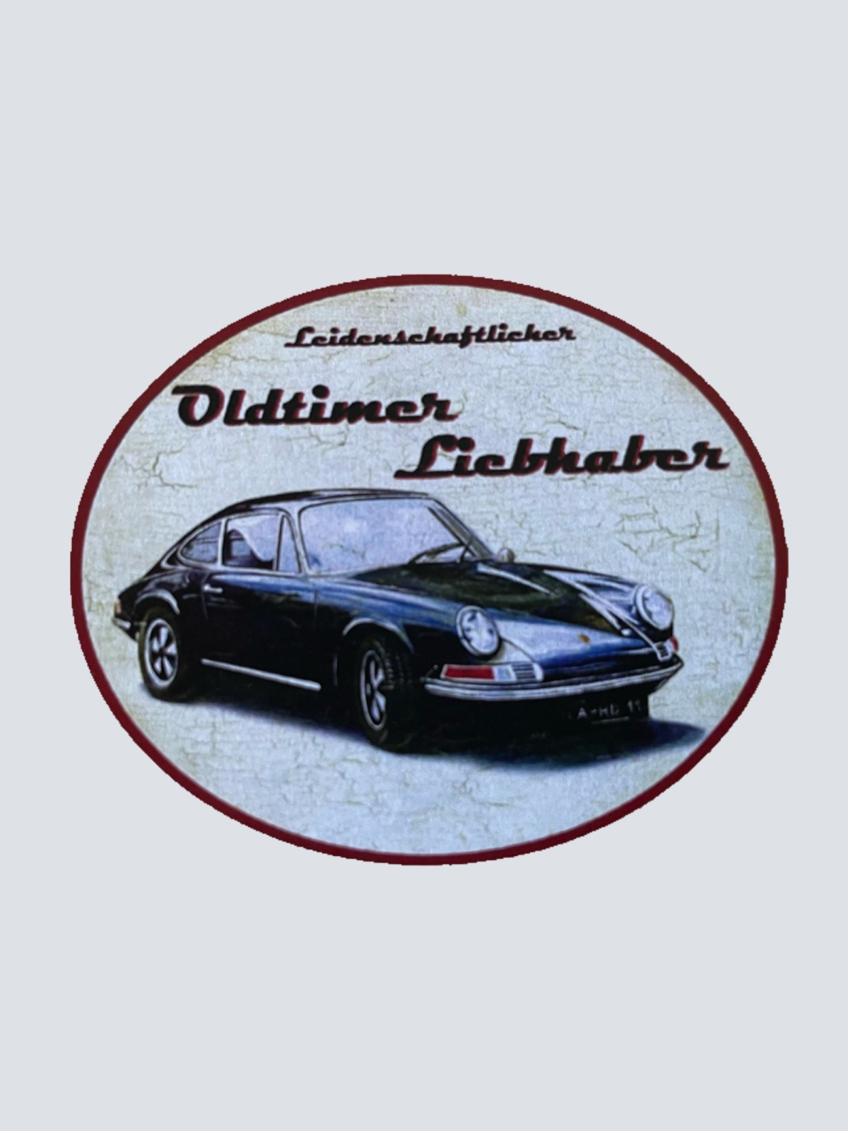 Nostalgie Holzschild Leidenschaftlicher Oldtimer Liebhaber Porsche 911 Schild