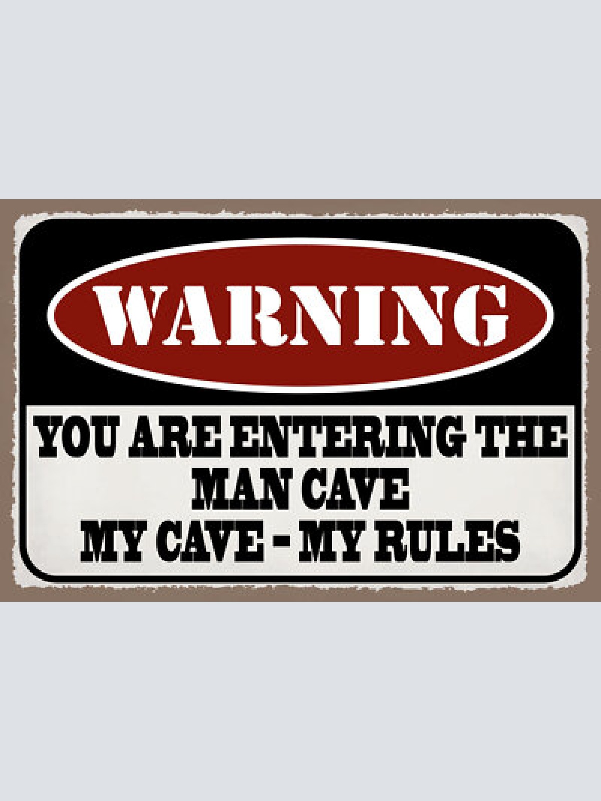 Schild man cave regeln mann zufluchtsort 12x18 / 20x30 / 30x40 blech od. holz