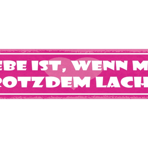 Schild Liebe Ist Wenn Man Trotzdem Lacht Ehe Beziehung 46 x 10 Blech od. Holz