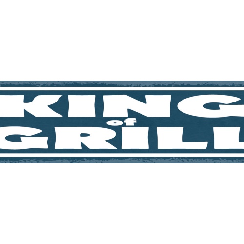 Schild King Of Grill Grillen Griller BBQ Fleisch König 46 x 10 Blech od. Holz