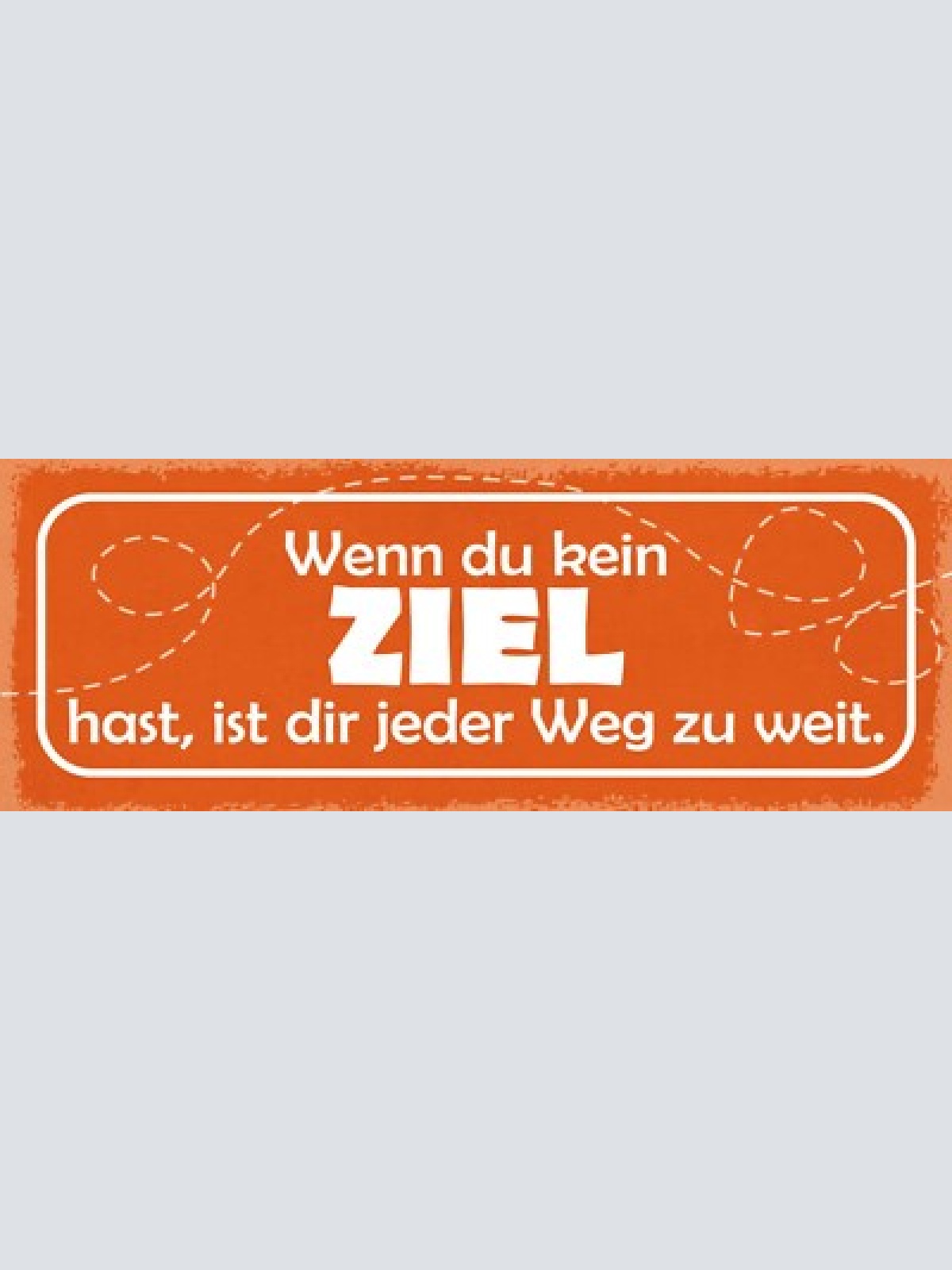 Schild wenn du kein ziel hast ist dir jeder weg zu weit 27x10 blech od.holz