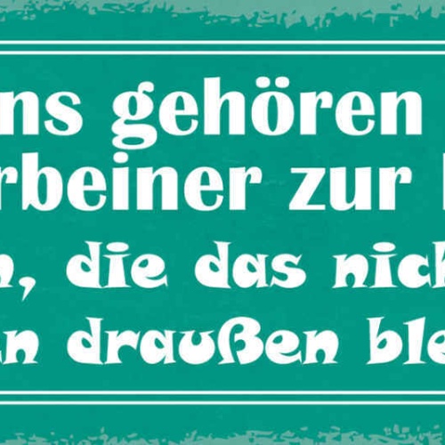 Schild Bei Uns Gehören 2 & 4-Beiner Zur Familie Nicht Mögen Draußen Bleiben