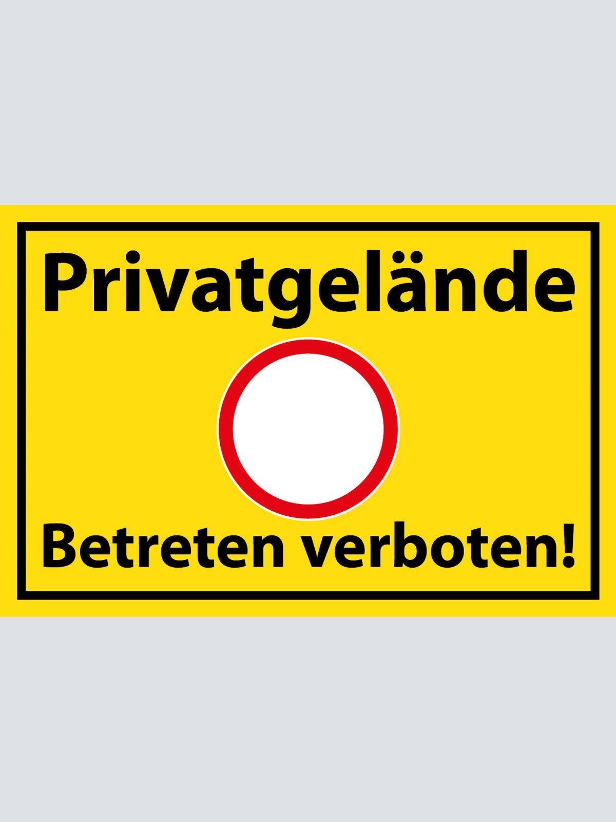 Schild Privatgelände Betreten verboten! 12x18 / 20x30 / 30x40 Blech od. Holz