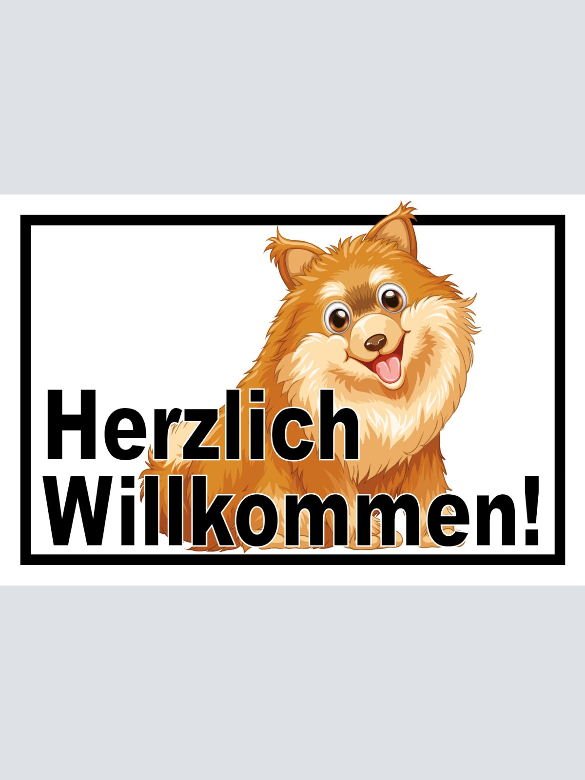 Nostalgie Schild Herzlich Willkommen Hund 12x18 / 20x30 / 30x40 Blech od. Holz