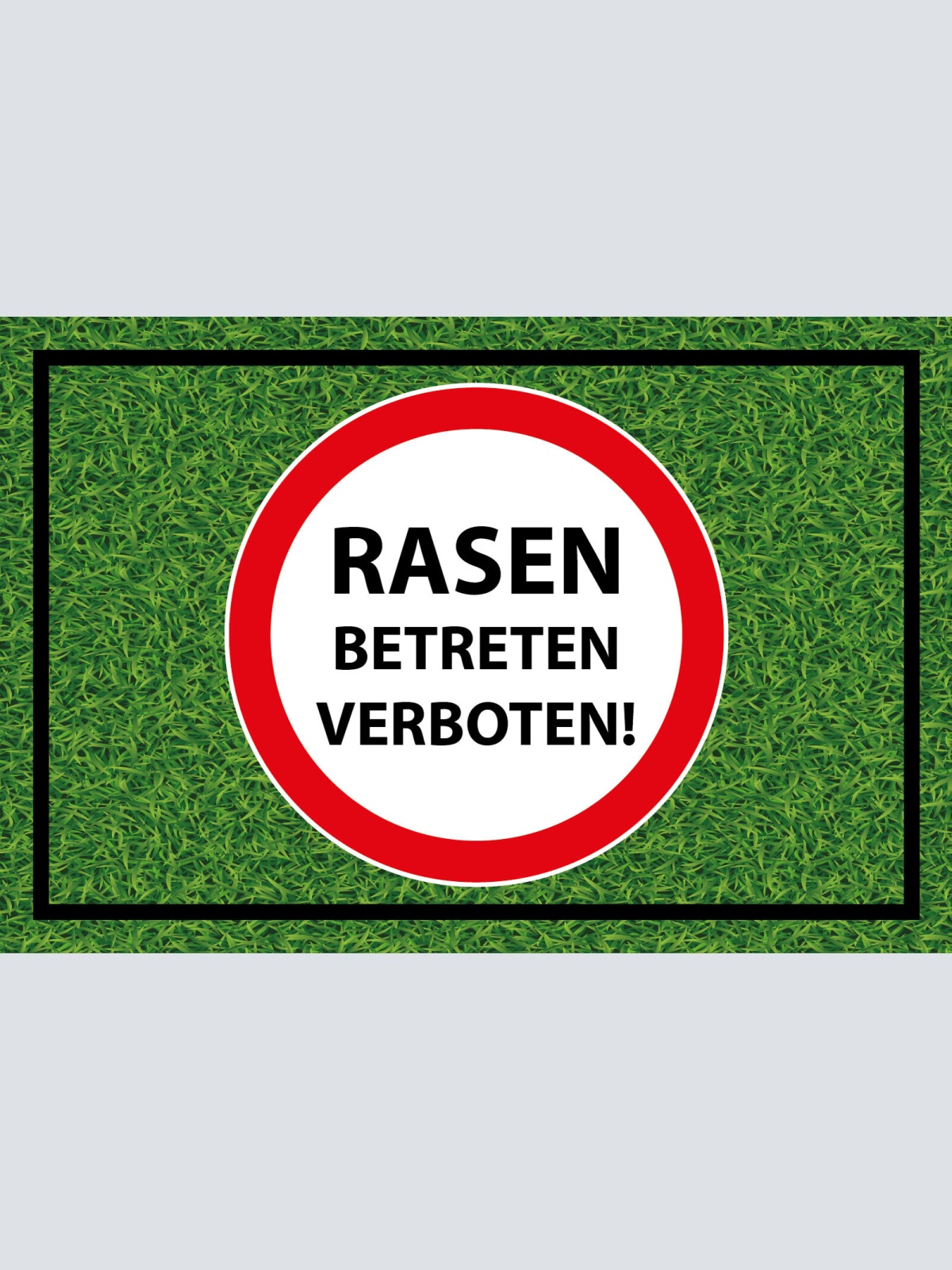 Schild Rasen betreten verboten Gras Fläche 12x18 / 20x30 / 30x40 Blech od. Holz