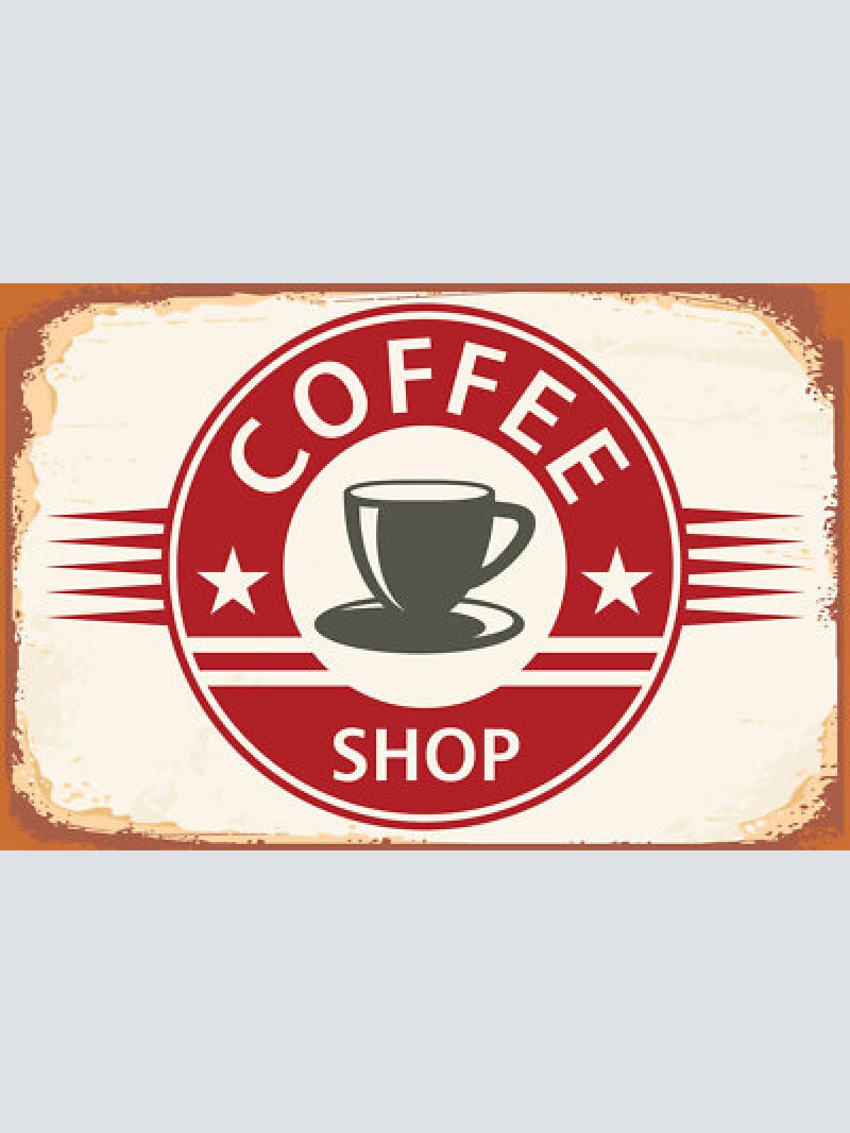 Nostalgie schild coffee shop kaffee café 12x18 / 20x30 / 30x40 blech od. holz