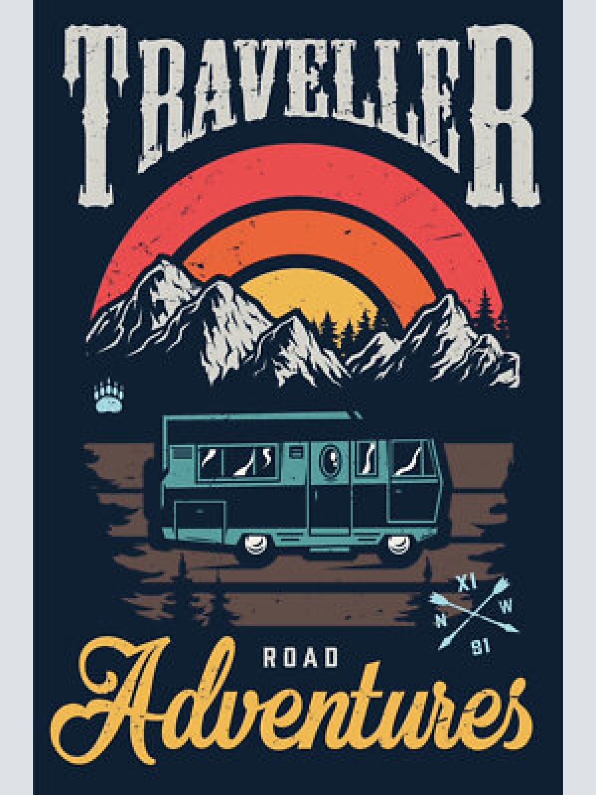 Nostalgie schild traveller wohnmobil camper 12x18 / 20x30 / 30x40 blech od. holz