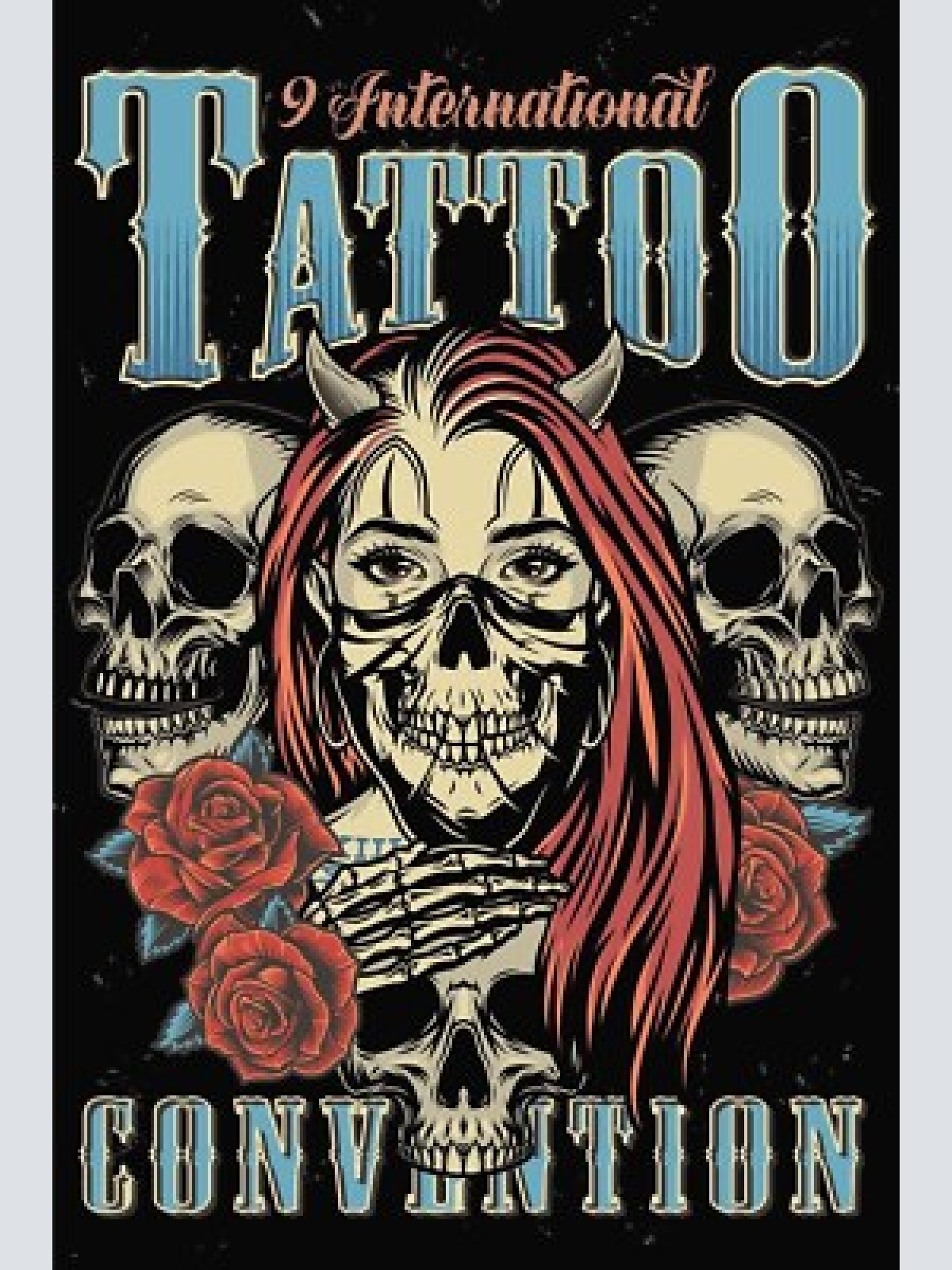 Nostalgie schild tattoo conv. tätowierung 12x18 / 20x30 / 30x40 blech od. holz