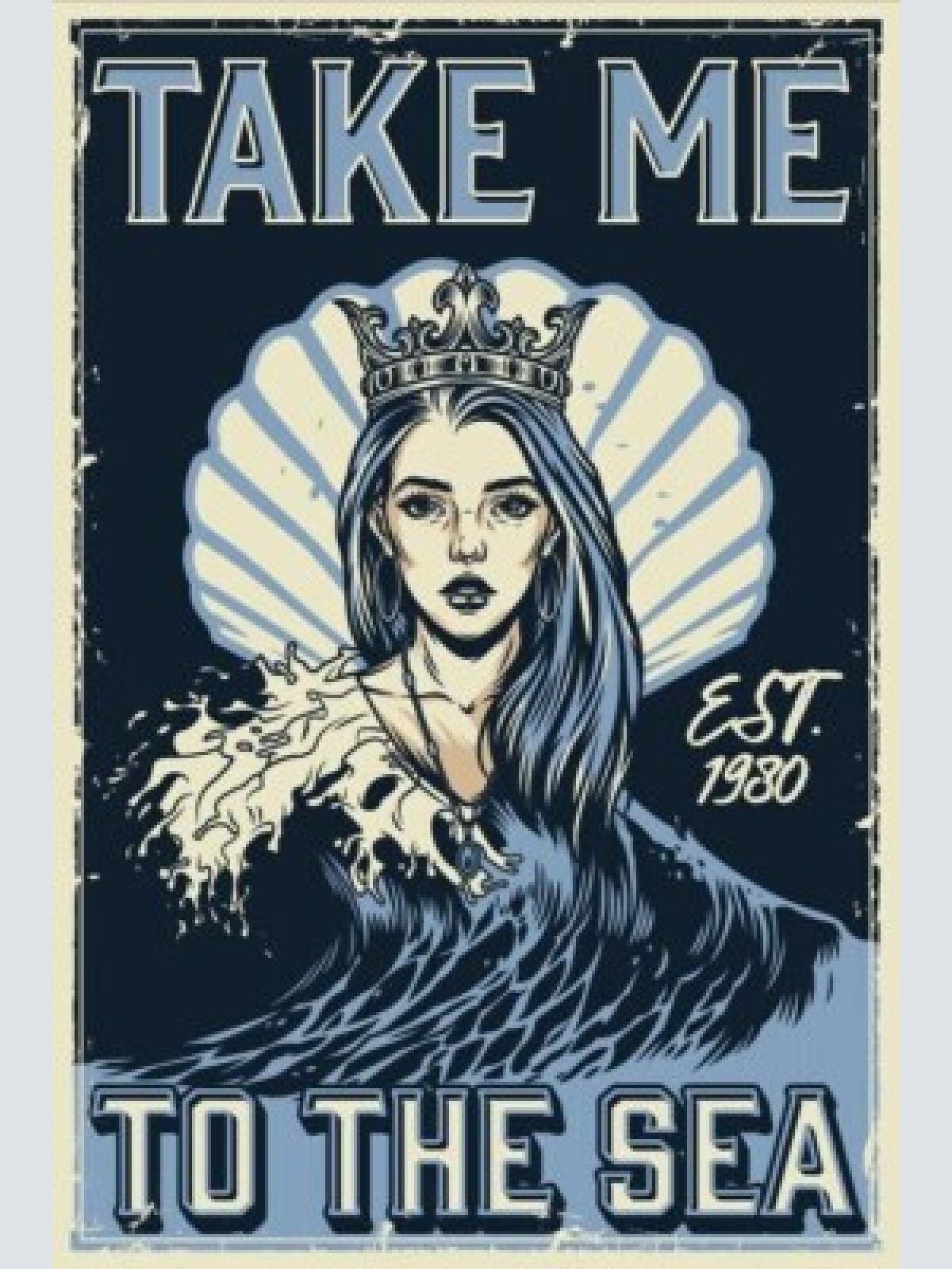 Nostalgie schild take me to the sea welle 12x18 / 20x30 / 30x40 blech od. holz