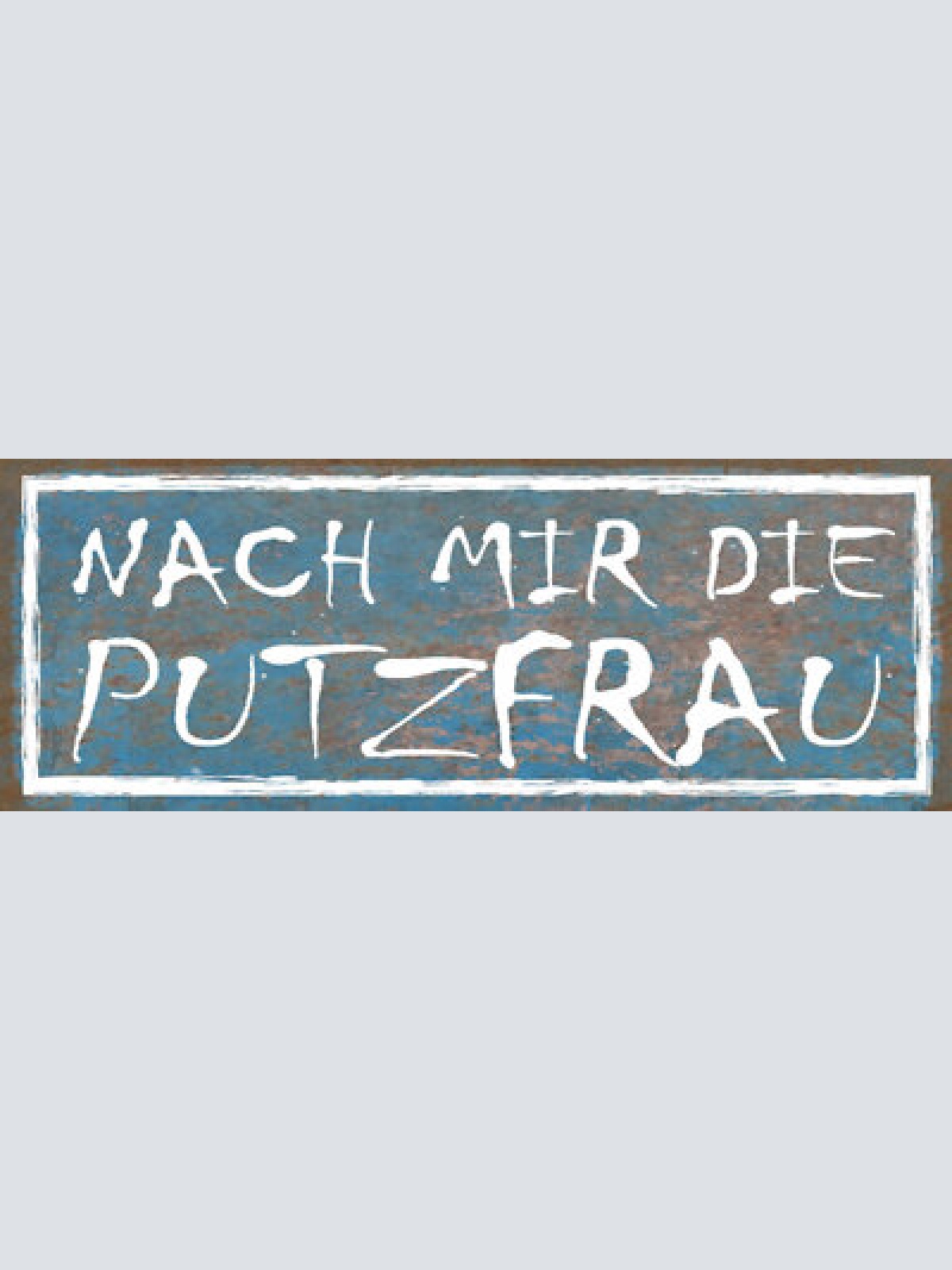 Schild nach mir die putzfrau reinigen putzen chaos unordnung 27x10 blech od.holz