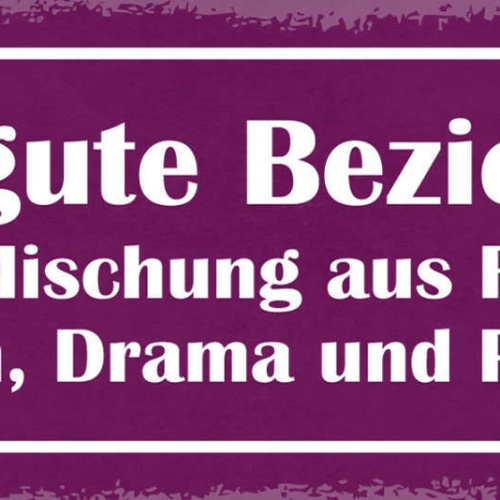 Schild Eine Gute Beziehung Ist Eine Mischung Aus Romanze Action Drama & Porno