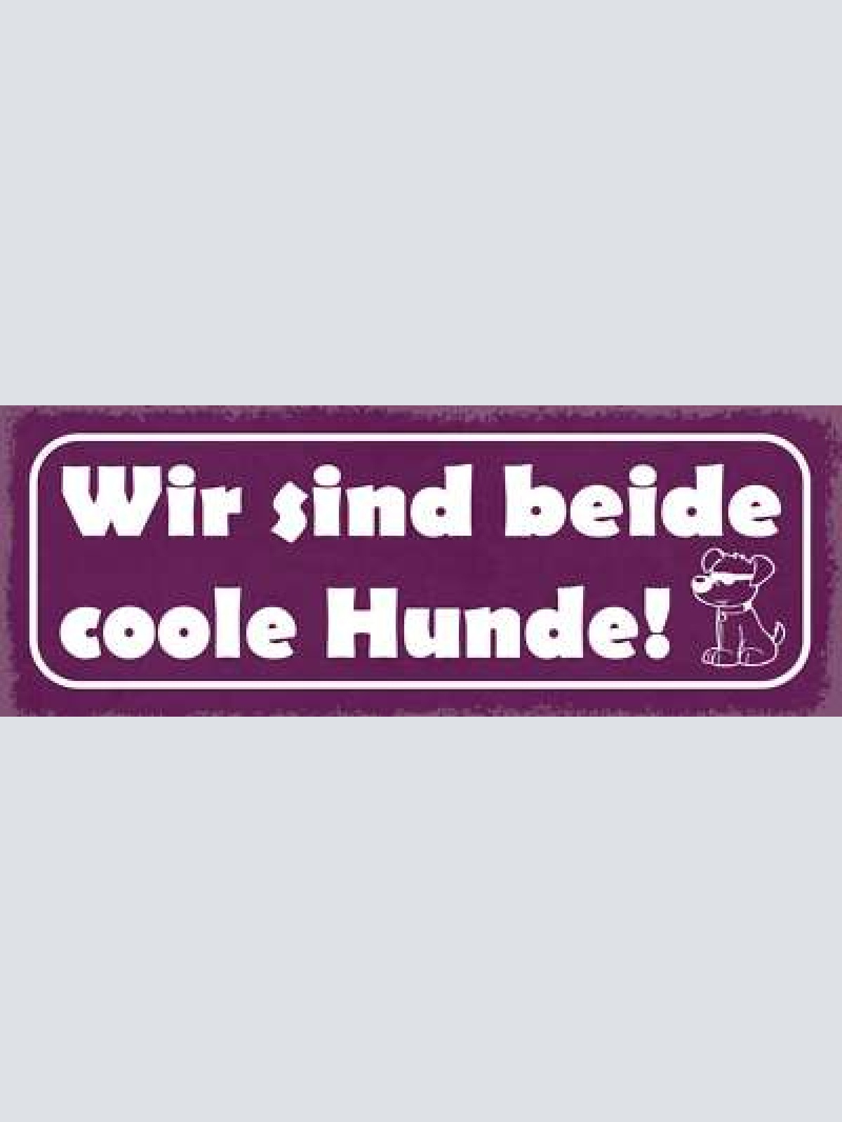 Schild wir sind beide coole hunde hund haus tier 27x10 blech od.holz