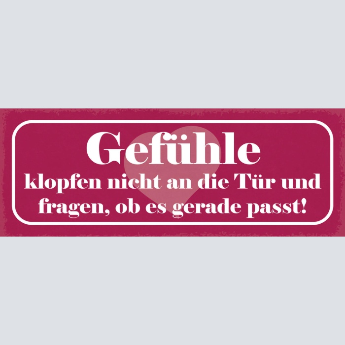 Schild Gefühle Klopfen Nicht An Die Tür & Fragen Ob Es Gerade Passt Liebe 27x10