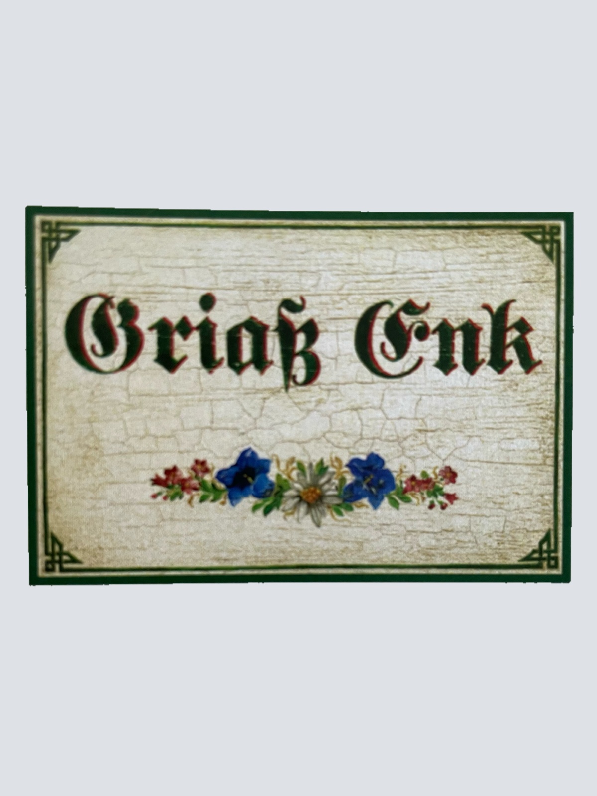 Nostalgie Holzschild Griaß Enk Grüß Euch Begrüßung Hallo Willkommen Schild