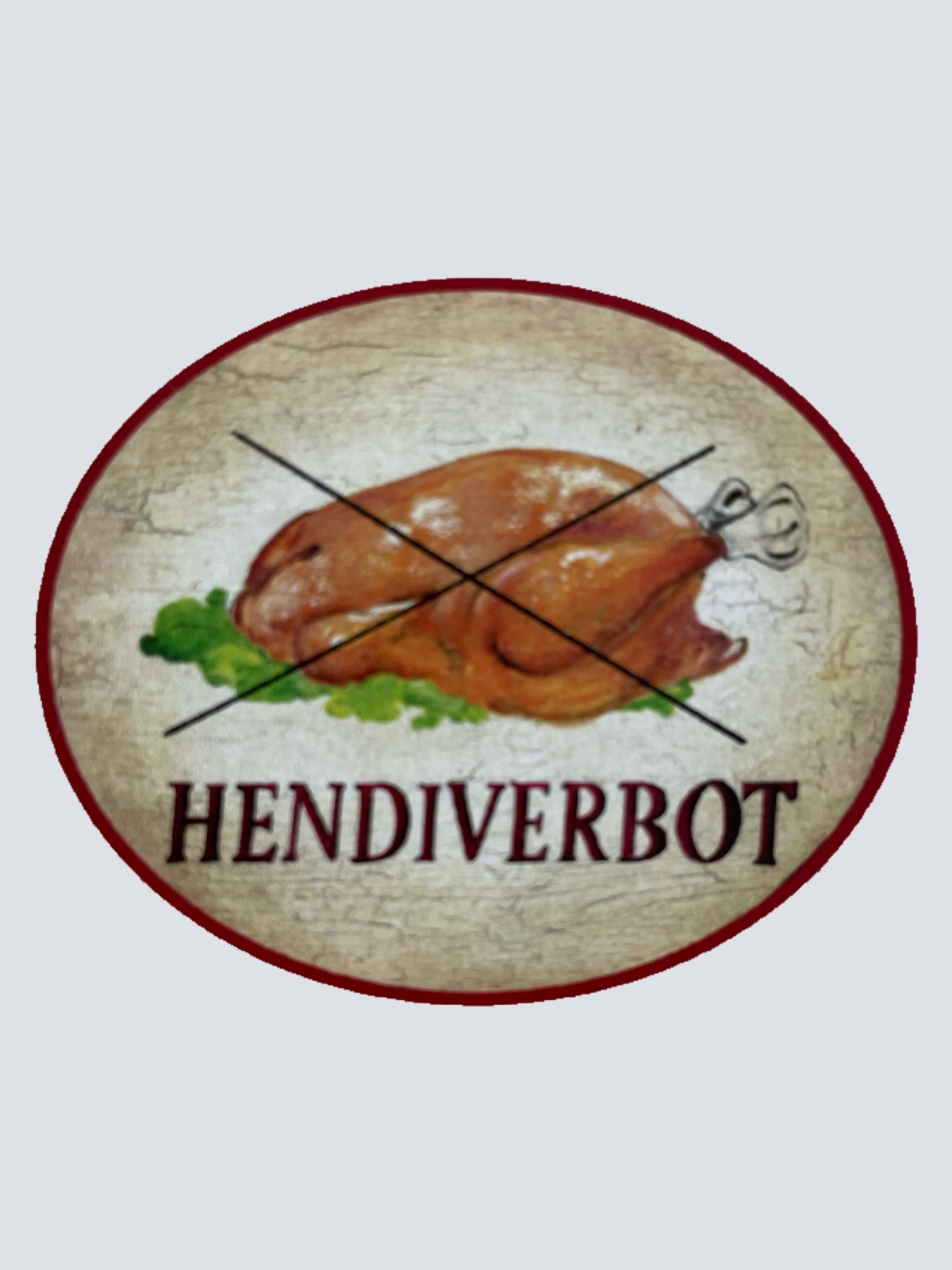 Nostalgie Holzschild Hendiverbot Handy Verboten Telefon Hendl Huhn Schild