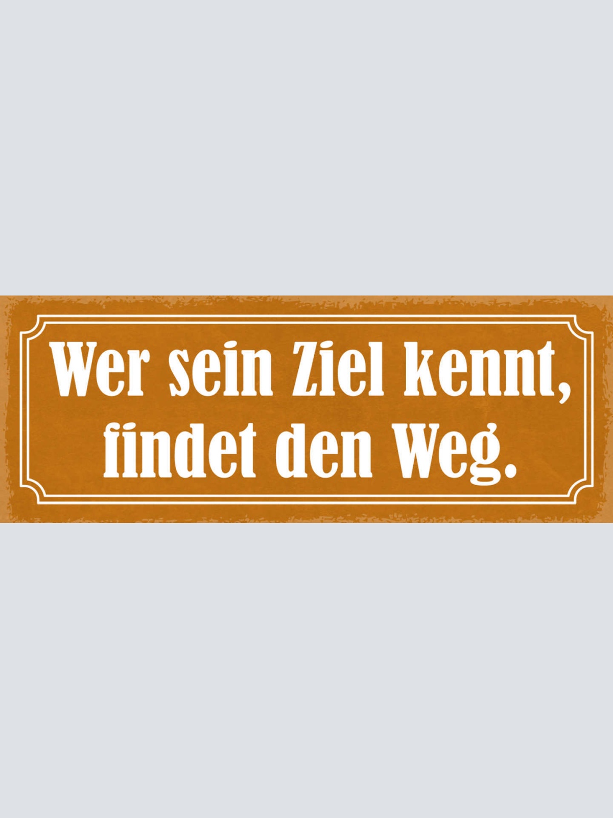 Schild Wer Sein Ziel Kennt Findet Den Weg Ehrgeiz Traum 27x10 Blech od.Holz