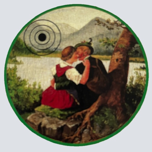 Nostalgie Holzschild Schützenscheibe Der Kuss Am Schliersee Paar Liebe Schild