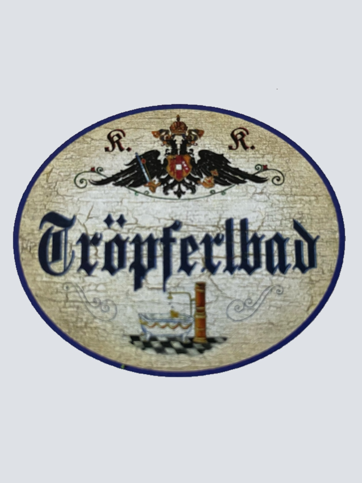 Nostalgie Holzschild Tröpferlbad Bad Badewanne Dusche Duschen Baden Schild