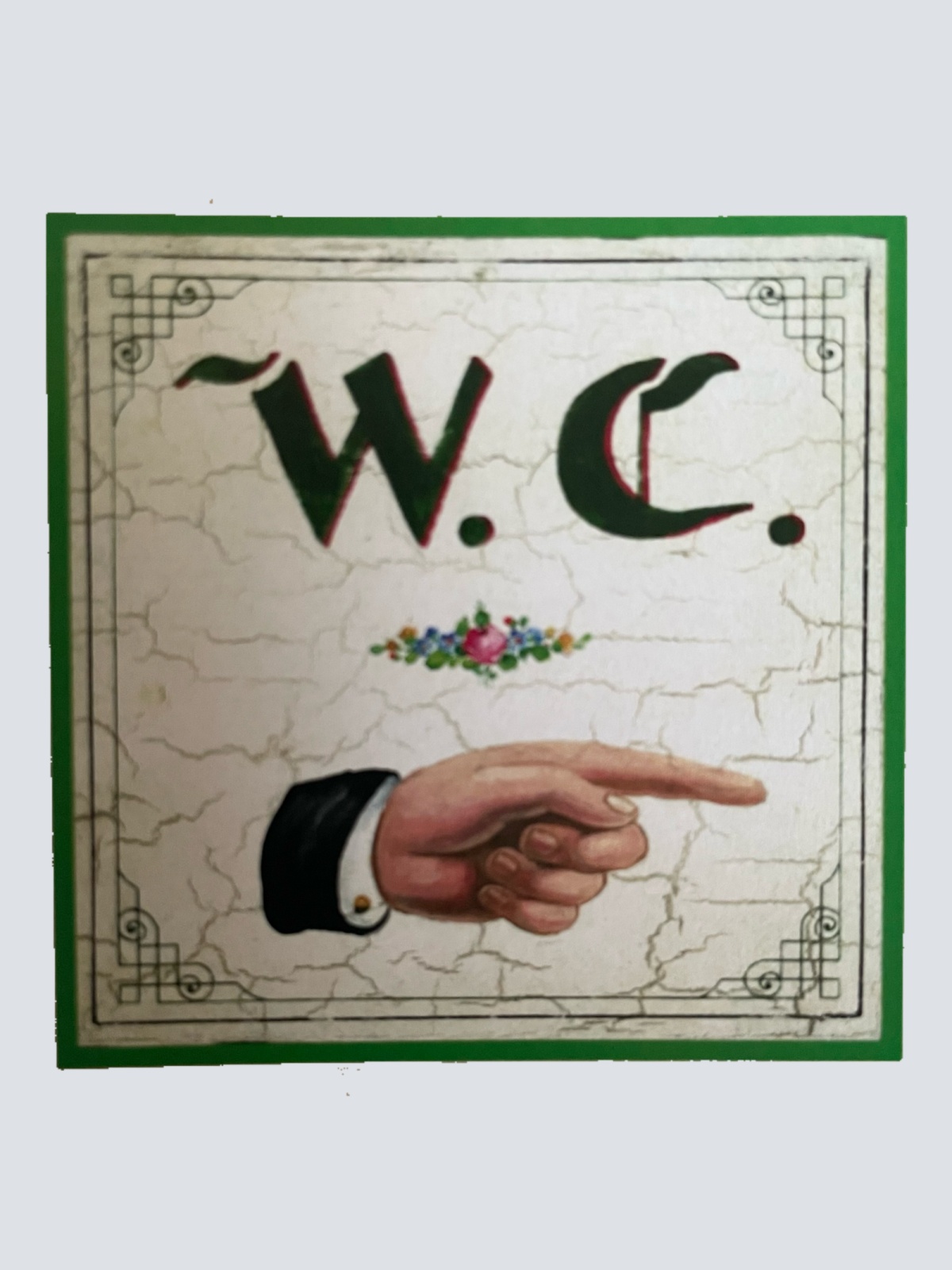 Nostalgie Holzschild WC Rechts Toilette Klo Schild