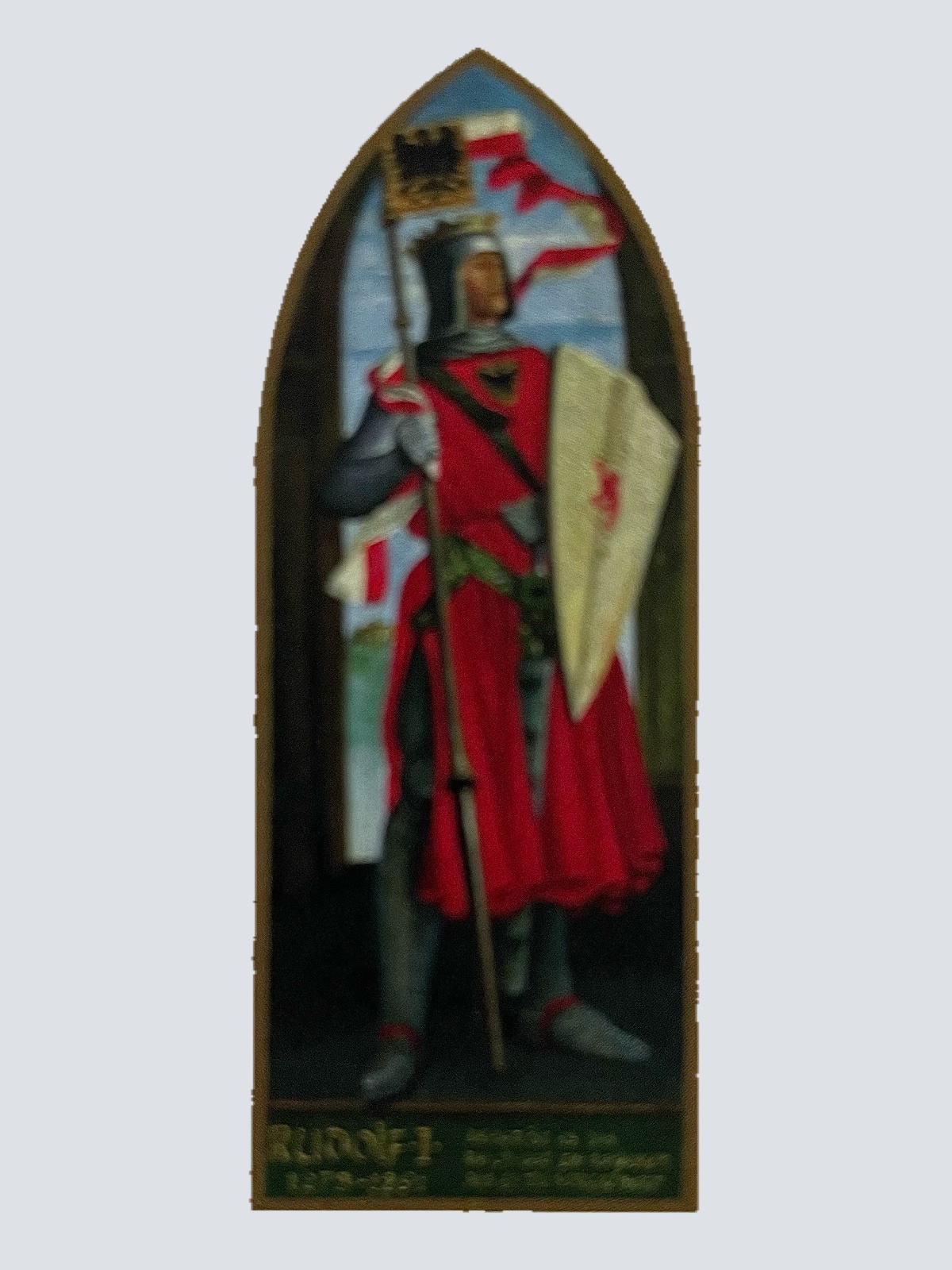 Nostalgie Holzschild Mittelalter Rudolf I. Kaiser Schild