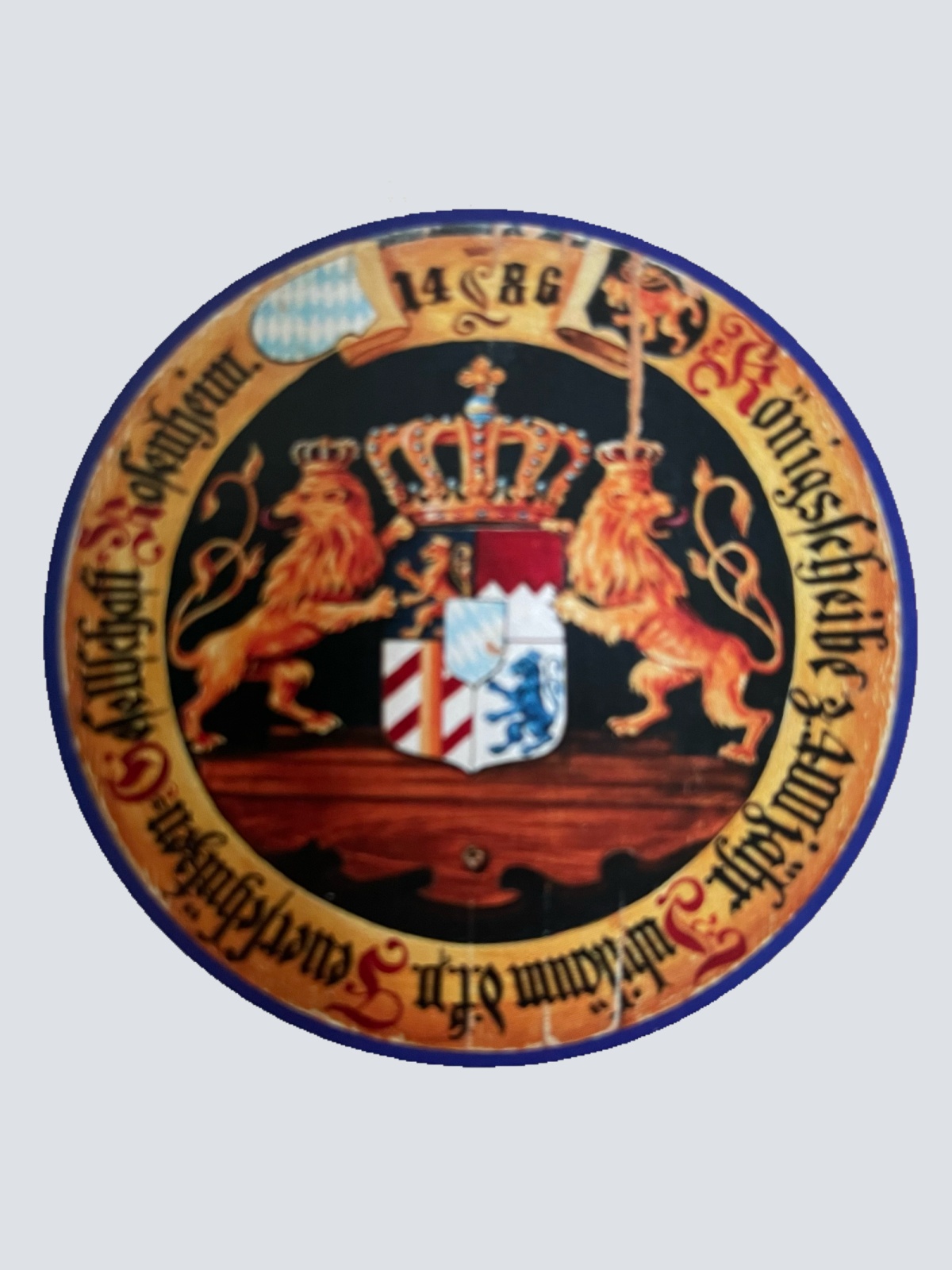 Nostalgie Holzschild Schützenscheibe Bayrische Königsscheibe Bayern Schild