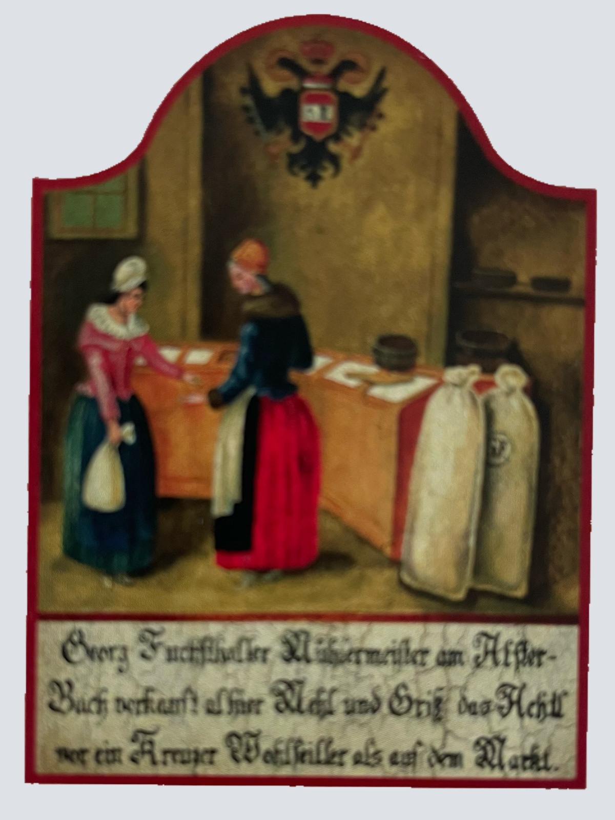 Nostalgie Holzschild Mittelalter Mühlermeister Fuchsthaller Schild